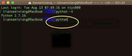 mac怎么看python版本