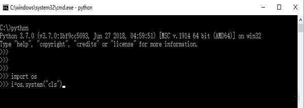 python3.7中怎么清屏