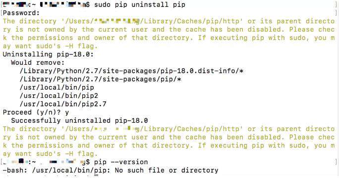 python怎么卸载pip