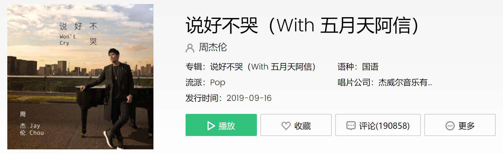 Python爬虫带你了解网友们对周董新歌《说好不哭》的看法