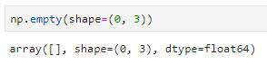 python如何创建空数组？