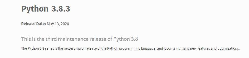 Python3目前最新版本是多少？