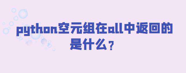 python空元组在all中返回的是什么？