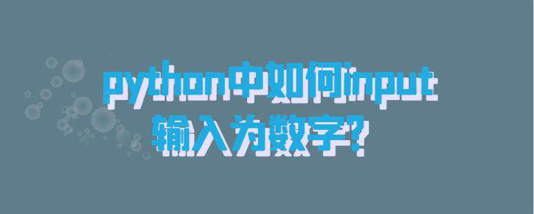 python中如何input输入为数字？