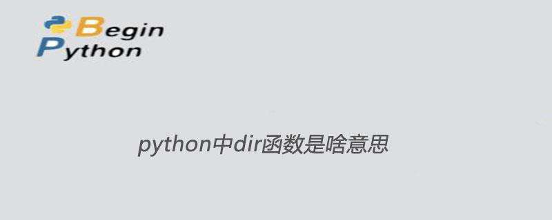 python中dir函数是啥意思