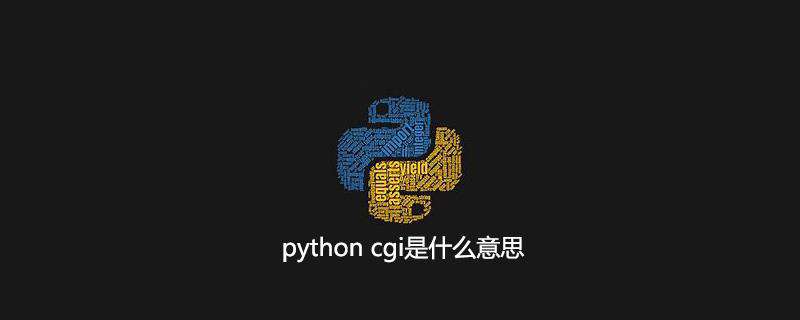 python cgi是什么意思
