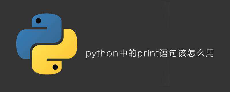 python中的print语句该怎么用