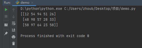 如何使用python表示矩阵