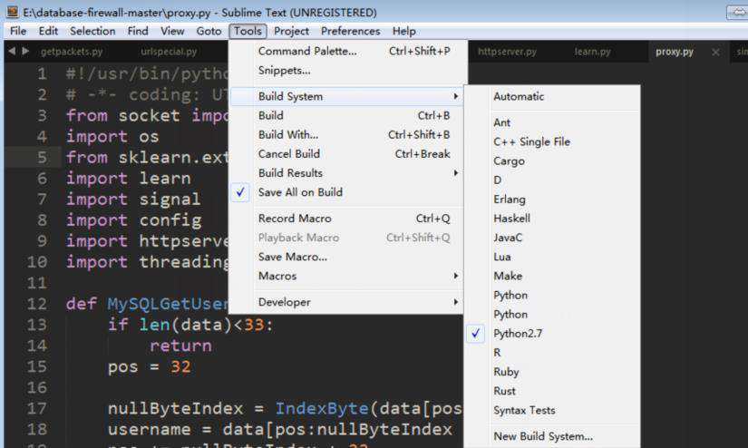 sublime不能运行python
