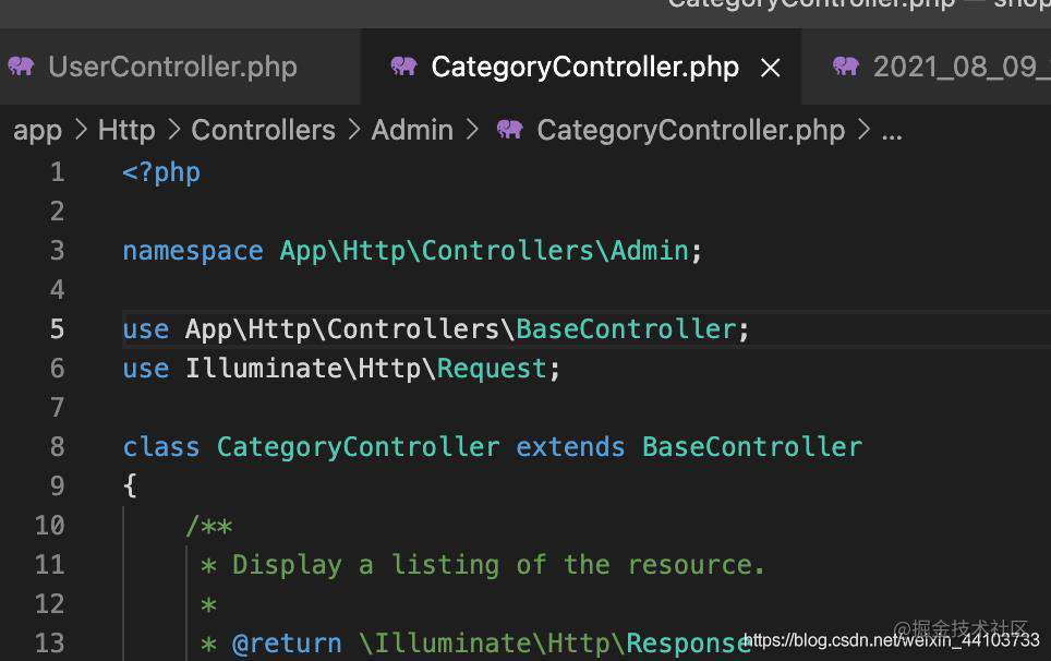 laravel分类管理添加分类api