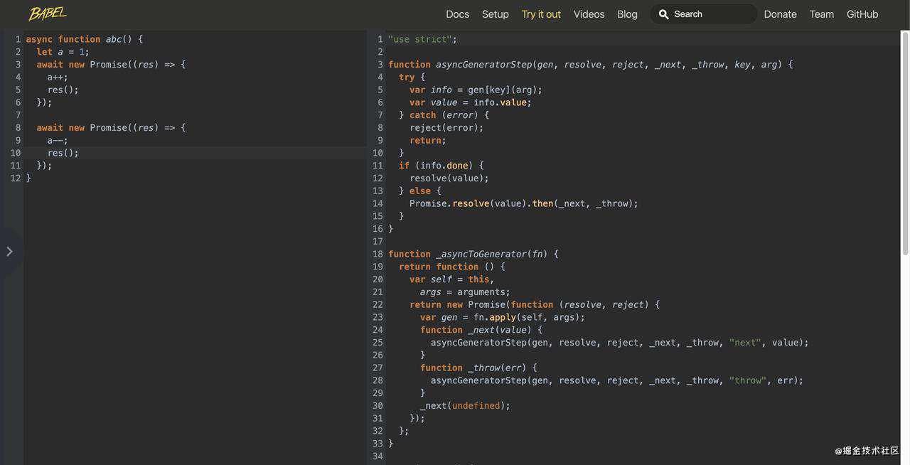 async/await函数的ES5实现
