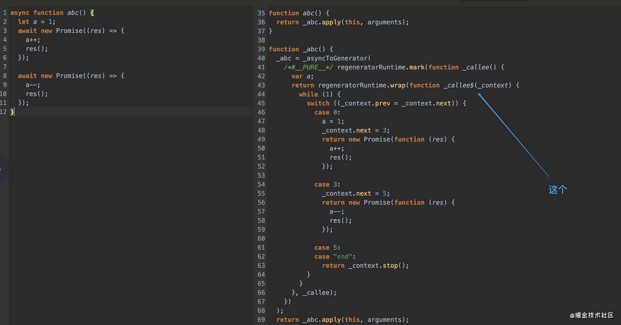 async/await函数的ES5实现