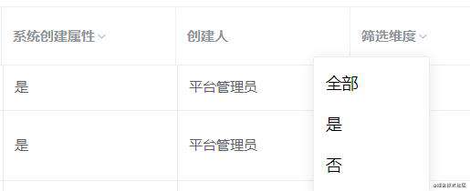 element ui中表格过滤filters请求后台接口