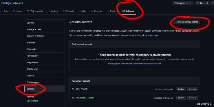 github Actions 自动发布npm版本 并创建release tag