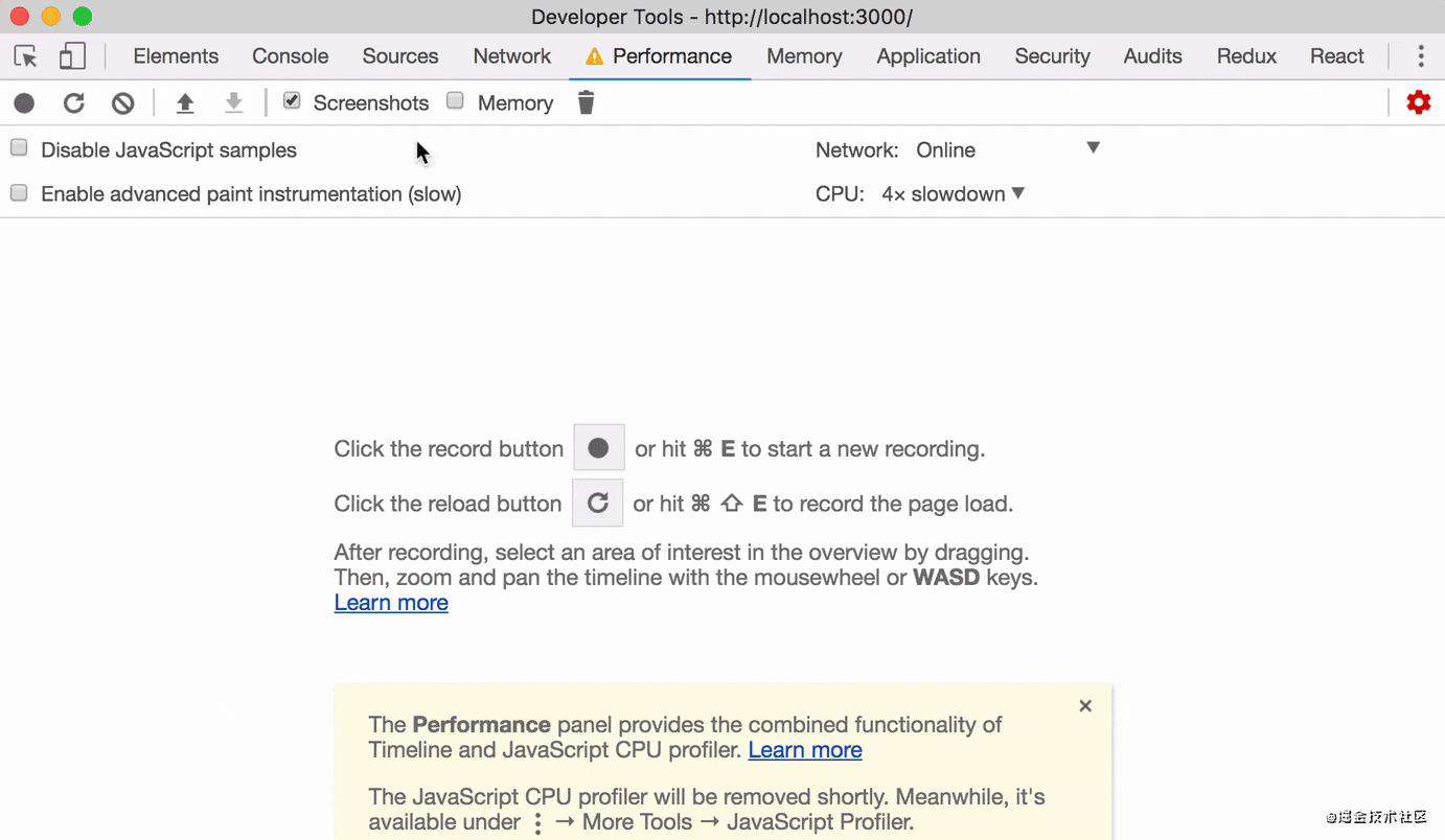 如何使用Chrome devtools分析React组件的性能