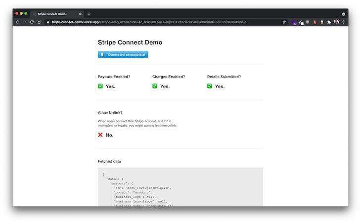 使用Next.js开始使用Stripe Connect