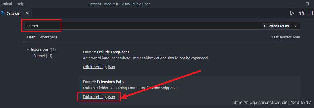 VSCode中Emmet修改默认html或css模板snippets
