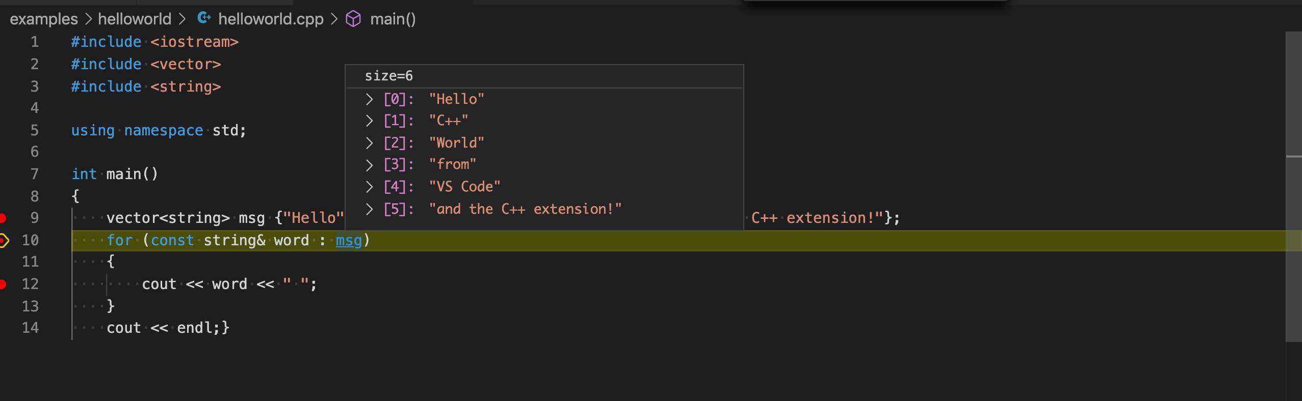 vscode 里混合调试 c++ 和 nodejs