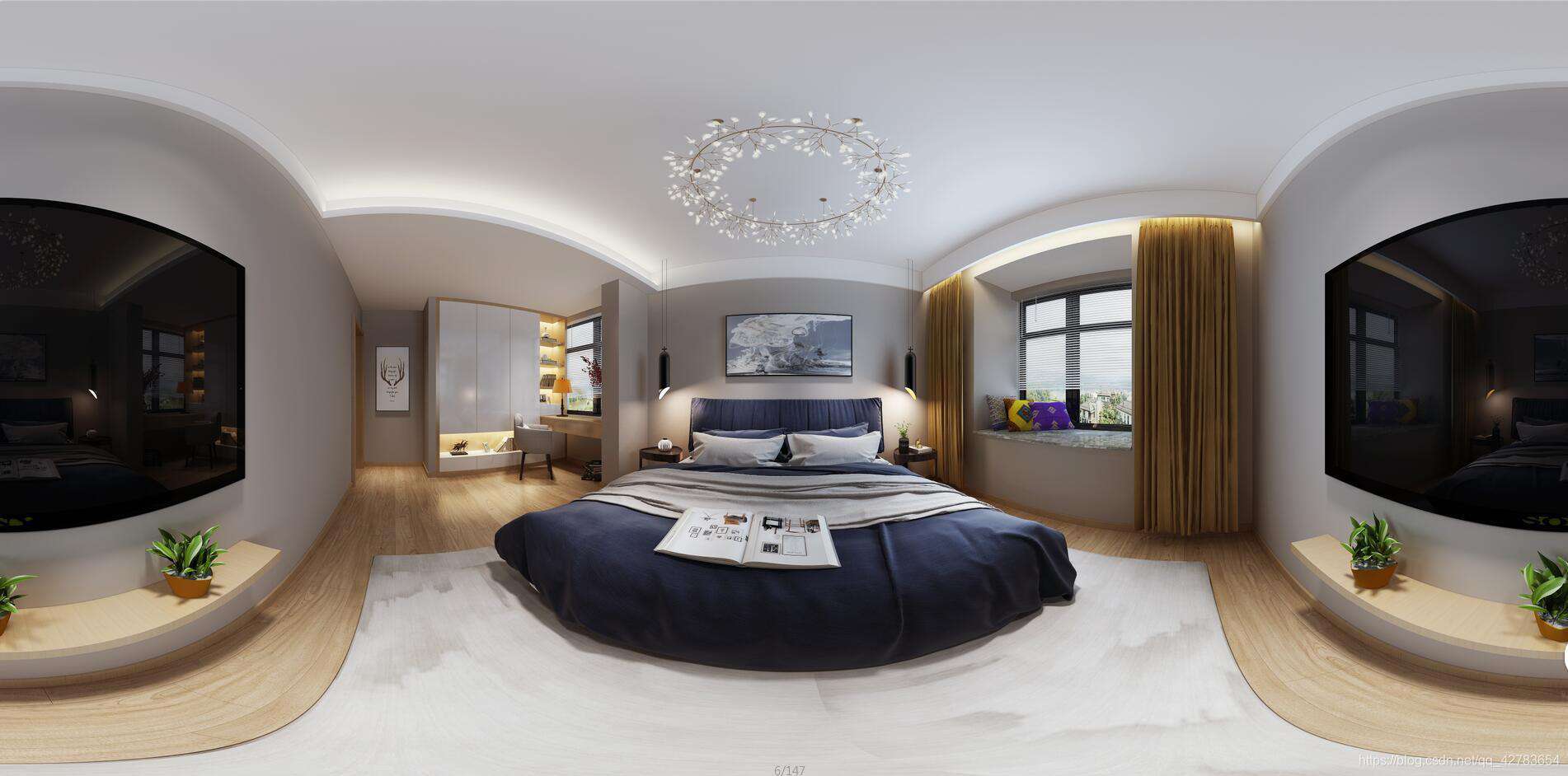 Vue使用photo-sphere-viewer360°×180°全景插件模拟VR看房、房间切换