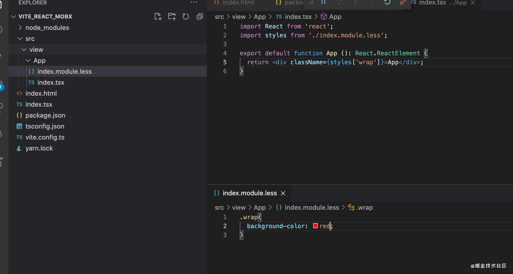 ✋手摸手系列(一/1)： vite react typescript reactHook mobx(非脚手架)（从0开始）(包含路由权限控制)